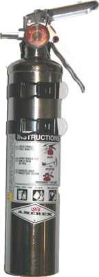 Chrome Halon 1211-Stored Pressure 2.5LBS Fire Extinguisher